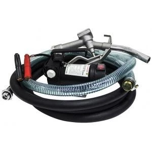 Насос перекачки топлива "Стандарт-М" 12V  50 л/мин (В комплекте: фильтр грубой очистки, 3 хомута, болты крепления,  4м заборный шланг, 1,5м шланг выдачи топлива, стандартный пистолет  без автоматической отсечки 1") "БелАК"