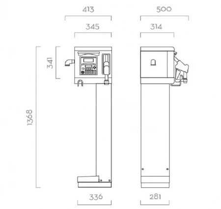 Топливораздаточная колонка для дизеля 12 в Piusi CUBE 56 DC 12V F0057600C